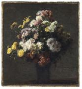 Henri Fantin-Latour Crisantemos en un florero oil on canvas